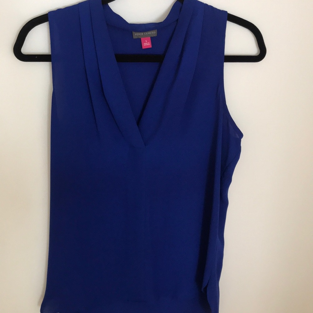 Royal blue once worn Vince Camuto top